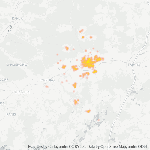 Heatmap für plz 07806