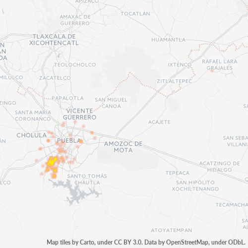 72480 Mapa de calor de densidad empresarial