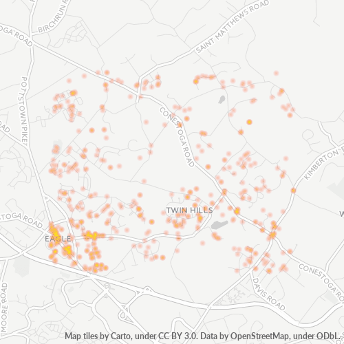 19425 Business Density Heatmap