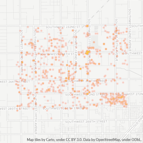 33031 Business Density Heatmap
