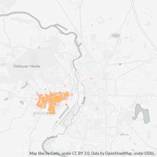 Heatmap für plz 06124