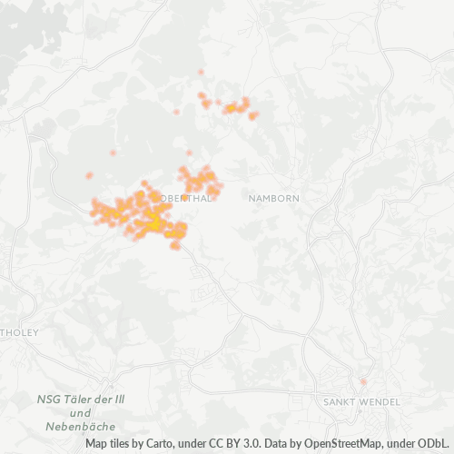 Heatmap für plz 66649