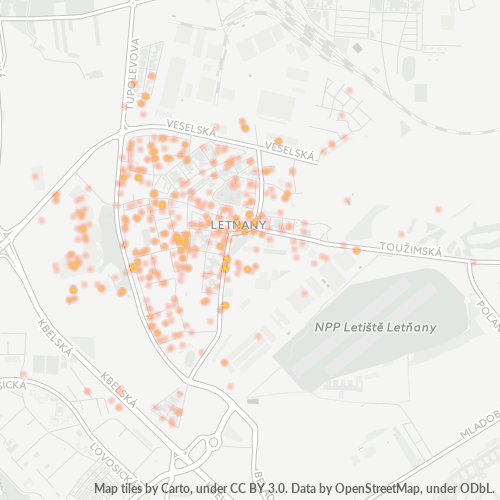 199 00 Mapa hustoty obchodu