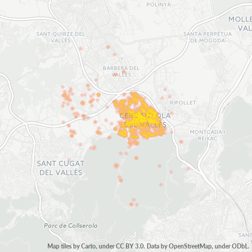 08290 Mapa de calor de densidad empresarial
