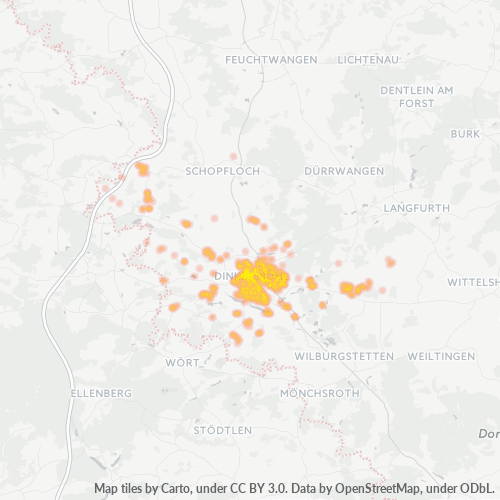 Heatmap für plz 91550