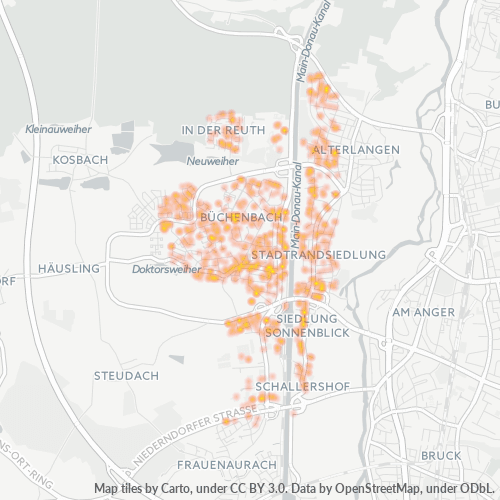 Heatmap für plz 91056