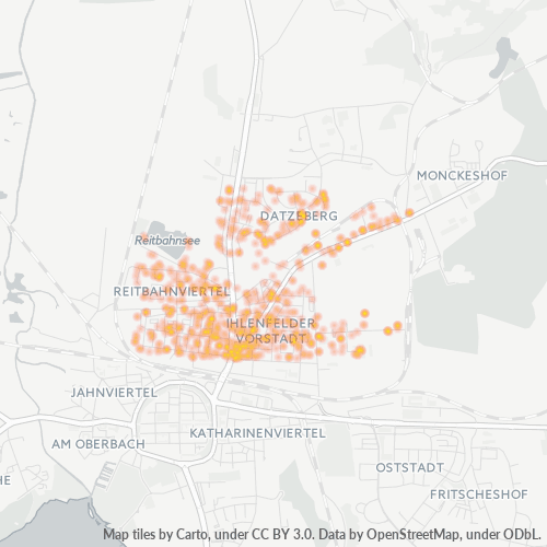 Heatmap für plz 17034