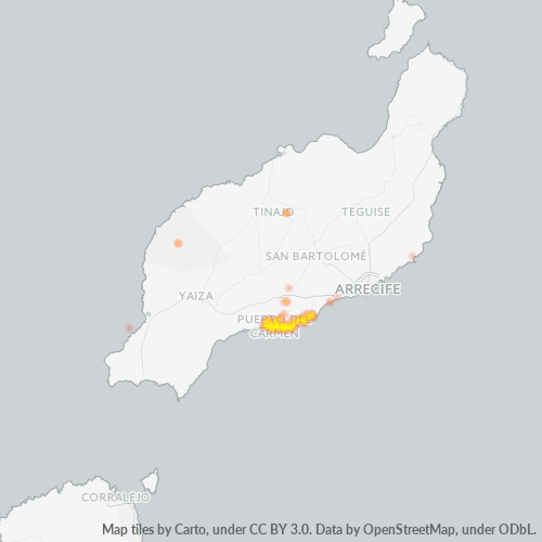 Mapa de calor para código postal 35510
