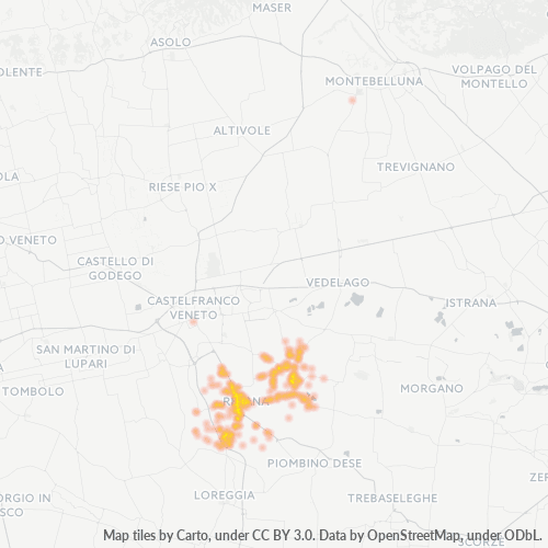 Mappa di calore per cap 31023