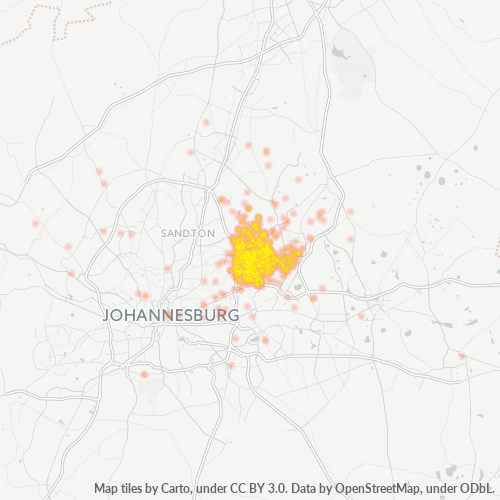 1609 Hittekaart vir Besigheidsdigtheid