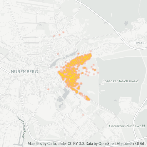 Heatmap für plz 90480
