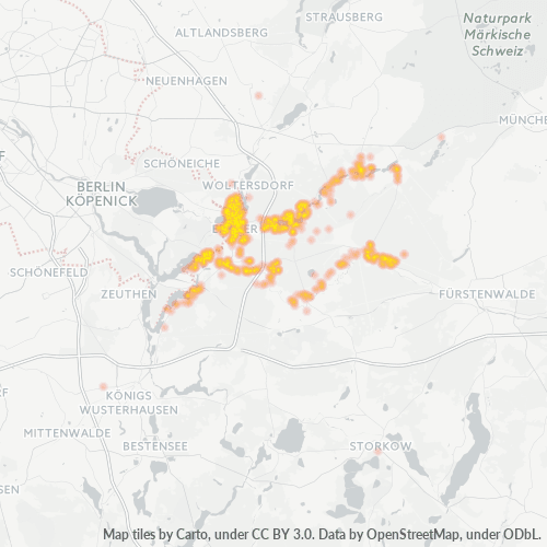 Heatmap für plz 15537