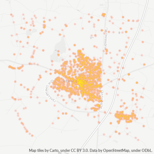 9700 Heatmap over forretningstæthed