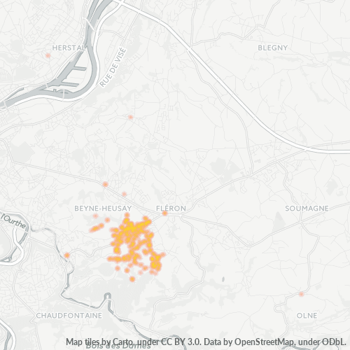 Heatmap voor postcode 4624