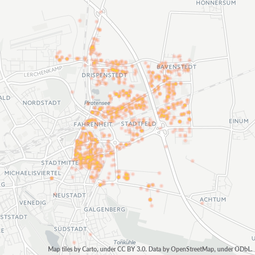 Heatmap für plz 31135