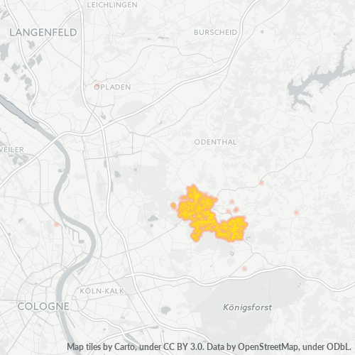 Heatmap für plz 51469