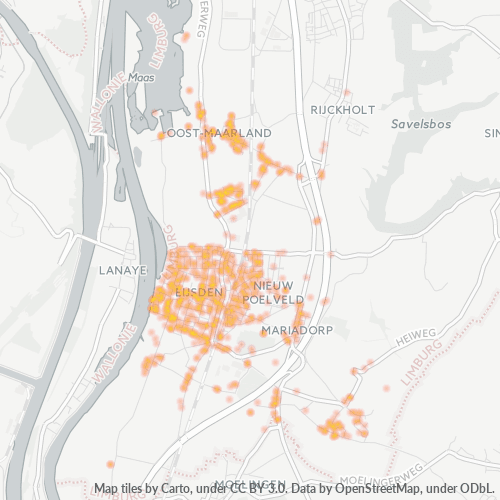 Heatmap voor postcode 6245