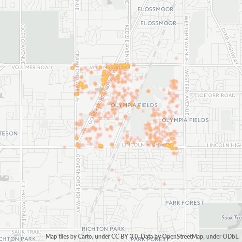 60461 Business Density Heatmap