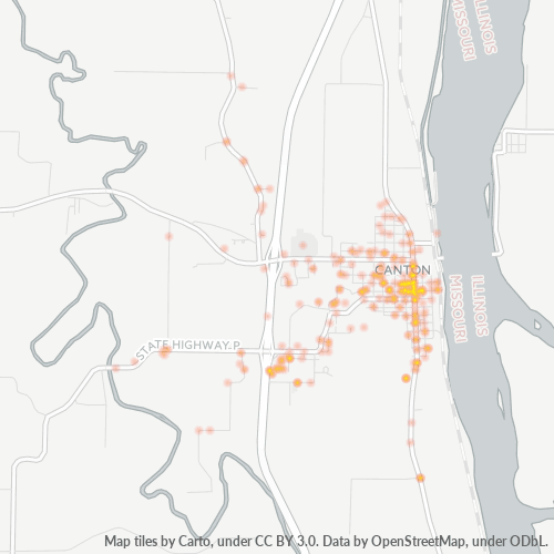 63435 Business Density Heatmap