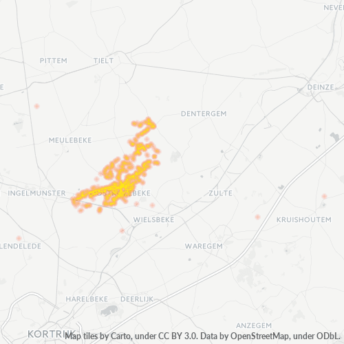 Heatmap voor postcode 8780