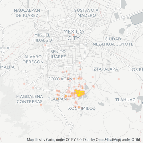 14330 Mapa de calor de densidad empresarial