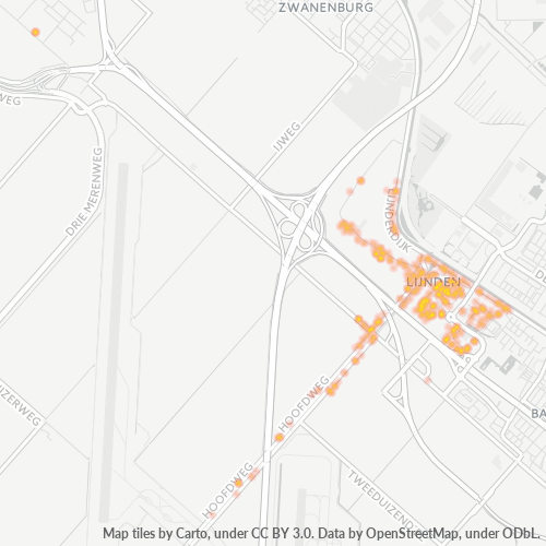 Heatmap voor postcode 1175