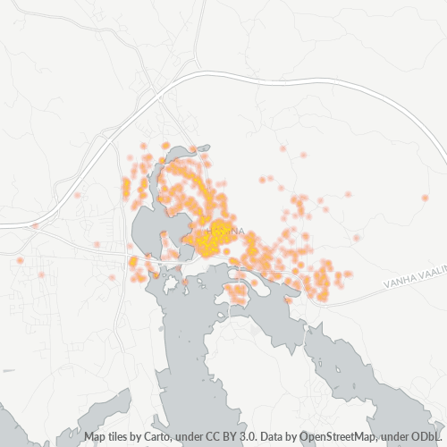 49400 Yritystiheys lämpökarttana