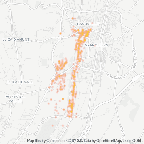 08403 Mapa de calor de densidad empresarial
