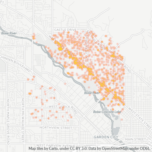 83703 Business Density Heatmap