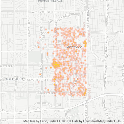 66206 Business Density Heatmap