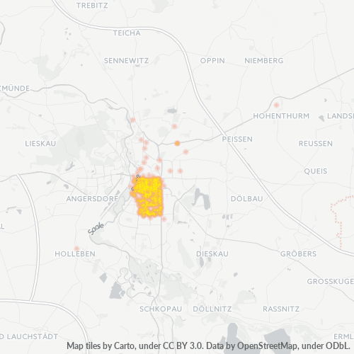 Heatmap für plz 06110
