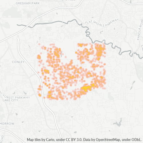 30294 Business Density Heatmap