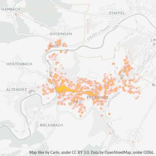 Heatmap für plz 65582