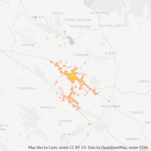Mappa di calore per cap 03013