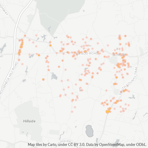 02822 Business Density Heatmap