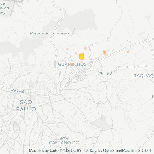 07195-000 Mapa de calor de densidad empresarial
