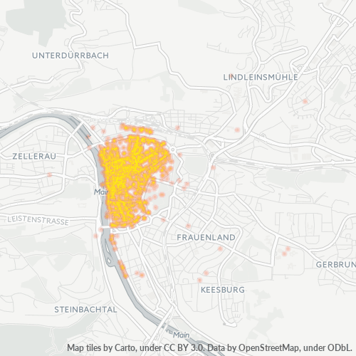 Heatmap für plz 97070