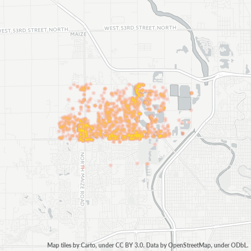 67205 Business Density Heatmap