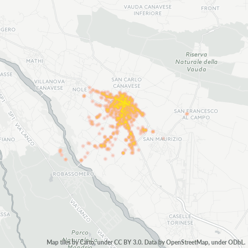 Mappa di calore per cap 10073