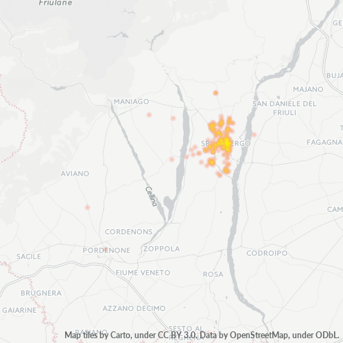 Mappa di calore per cap 33097