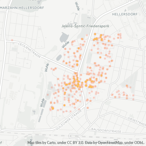 Heatmap für plz 12619