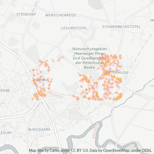27721 Standortdichte-Heatmap