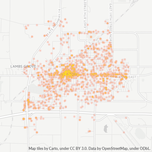 50208 Business Density Heatmap