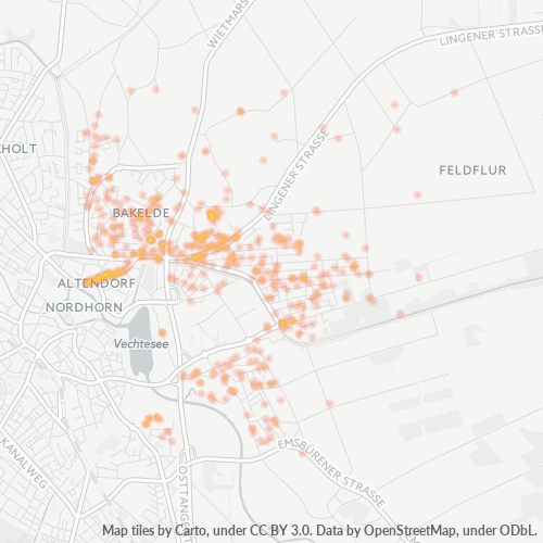 Heatmap für plz 48531