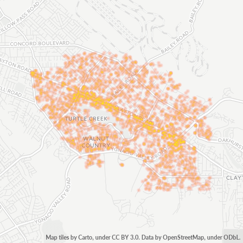 94521 Business Density Heatmap