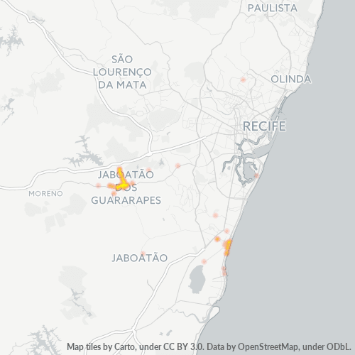 54110-000 Mapa de calor de densidad empresarial