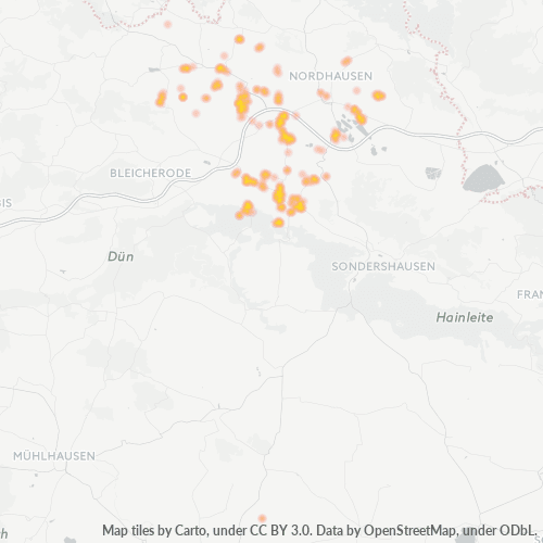 Heatmap für plz 99735