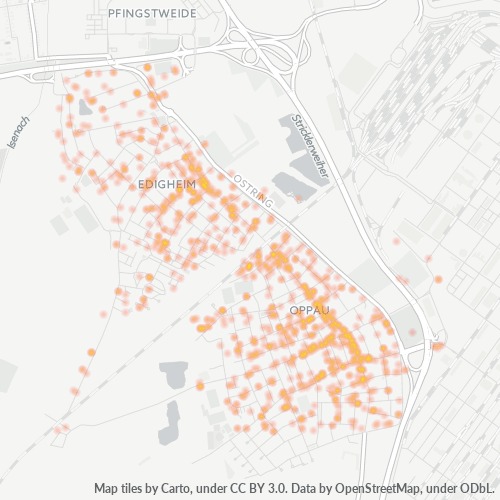 Heatmap für plz 67069