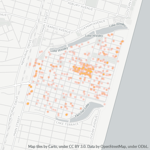 07756 Business Density Heatmap