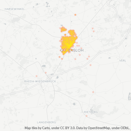 Heatmap für plz 33330